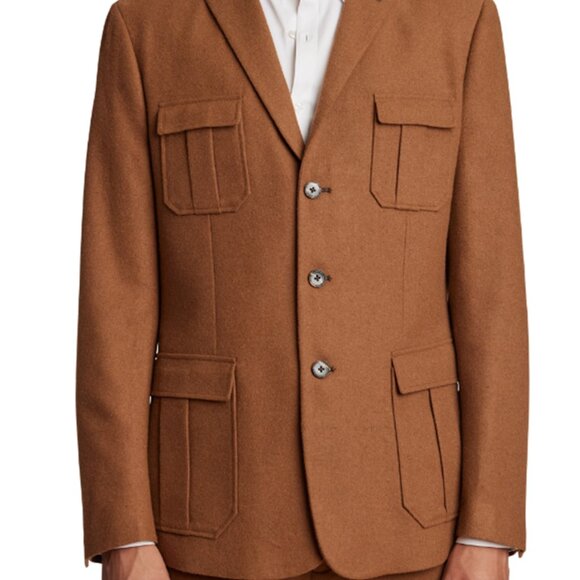 Paisley&Gray Field Slim Wool-Blend Military Jacket Men FULL suit 42R 34x32 pant - Picture 3 of 8